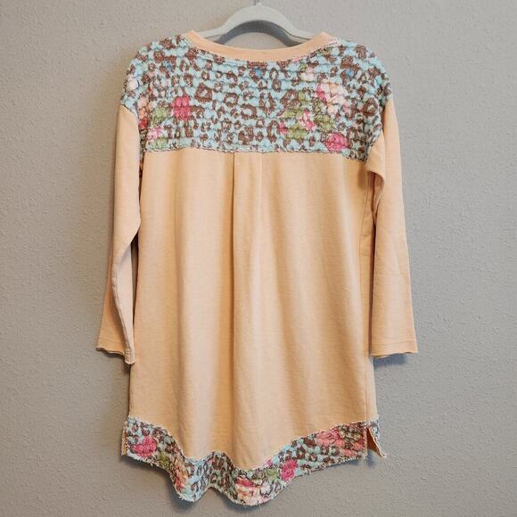 Free People Size Small  Peach Pullover Casual Sweatshirt - Picture 9 of 11
